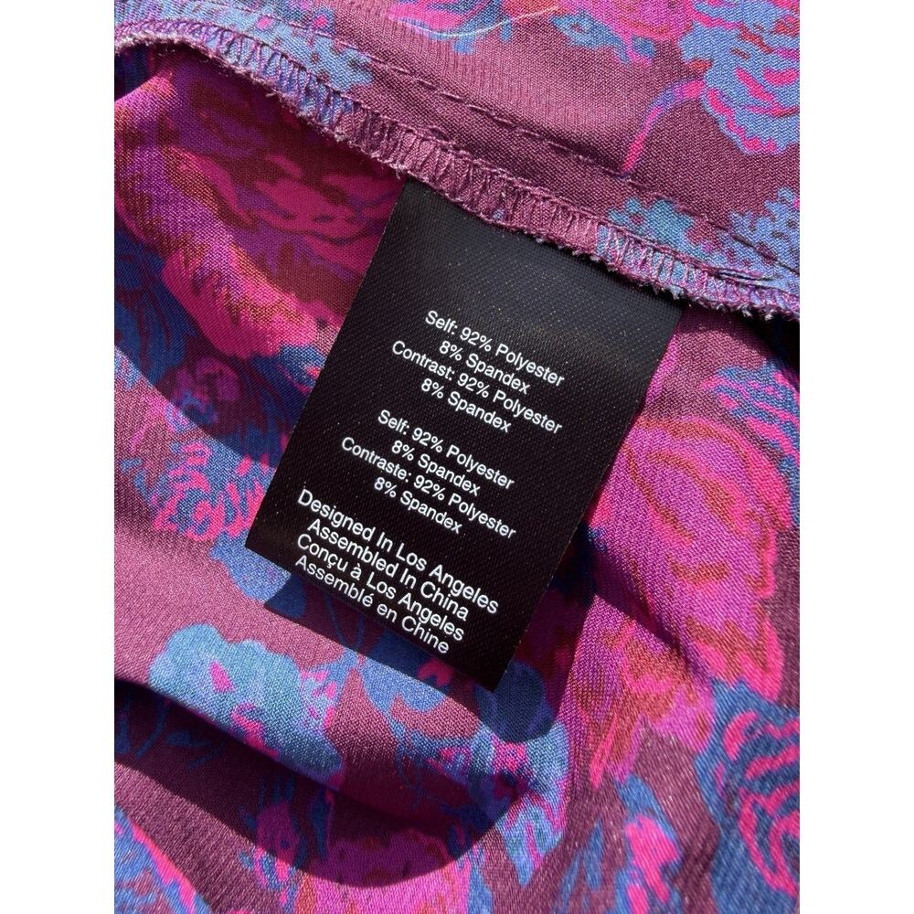 For Love & Lemons Jewel Tones Crop Blouse Silky Whimsigoth Wrap Medium Romantic - Picture 5 of 5